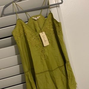 Anthropologie- Let Me Be Lace Peplum Tank